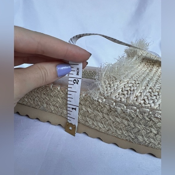 Matisse Seashell Cream Raffia Platform Slides 9 - Picture 9 of 10